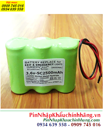 Pin sạc 3.6v-SC3400mAh, Pin sạc NiMh 3.6v-SC3400mAh, Pin GREPOW 3.6v-SC3400mAh chất lượng cao